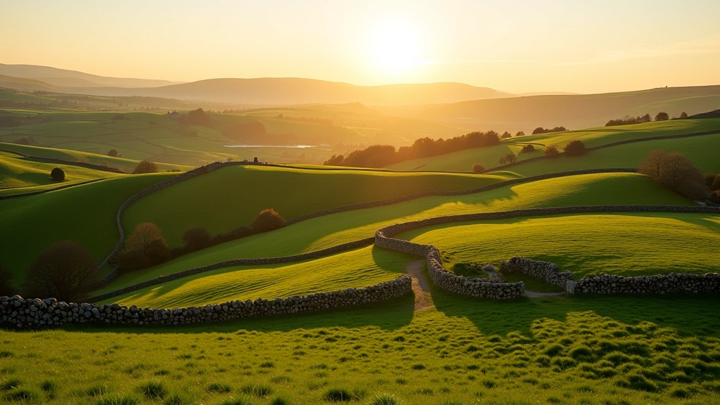 Historic walled fields landscape